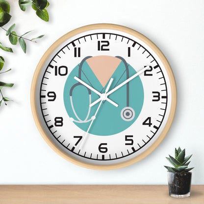 Scrubs and Stethoscope Wall Clock