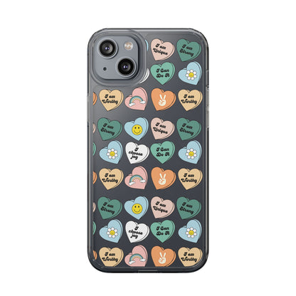 Empowerment Phone Cases, I Am Worthy Clear Cases, Inspirational Gifts, Cute Phone Cover for Teens, Self-Love Accessories