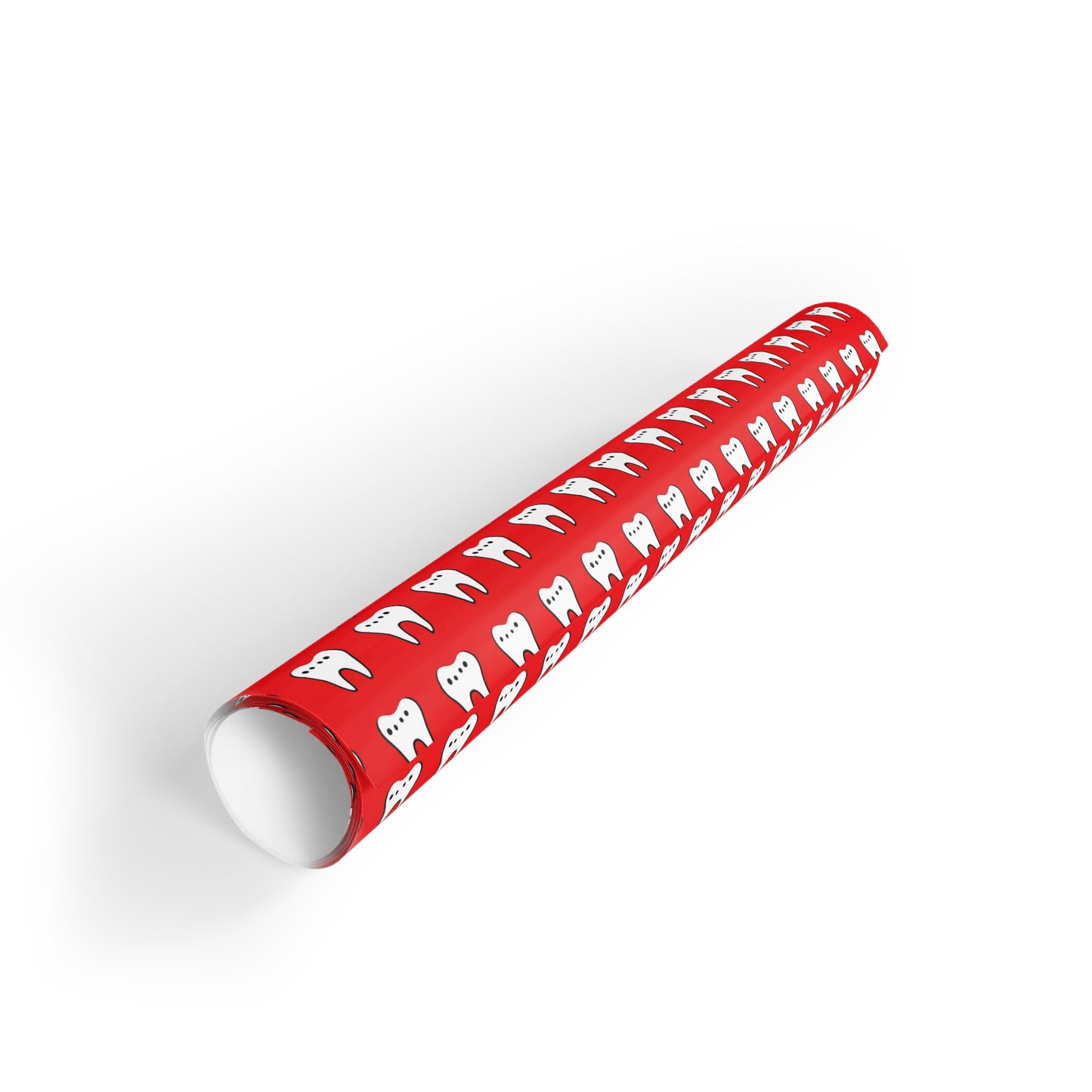 Red Dental Gift Wrapping Paper Roll, Holiday Gift Wrap, Birthday Wrapping Paper, Cute Gift Wrap