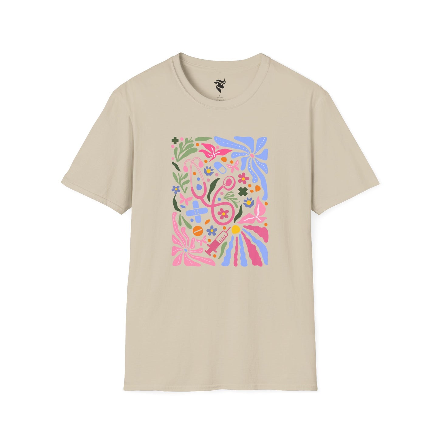 Pink Stethoscope Floral T-Shirt