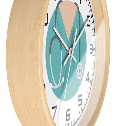 Scrubs and Stethoscope Wall Clock