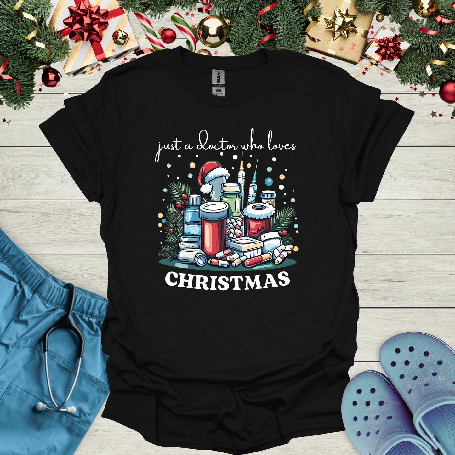 Just A Doctor Who Loves Christmas T-Shirt