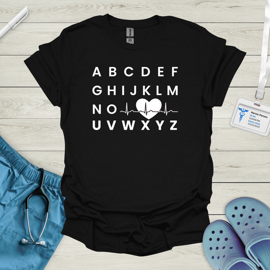 Alphabet ECG T-Shirt