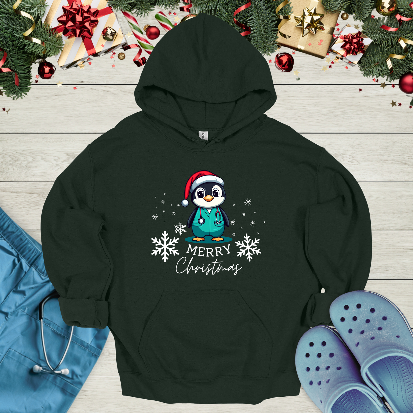 Christmas Penguin Hoodie