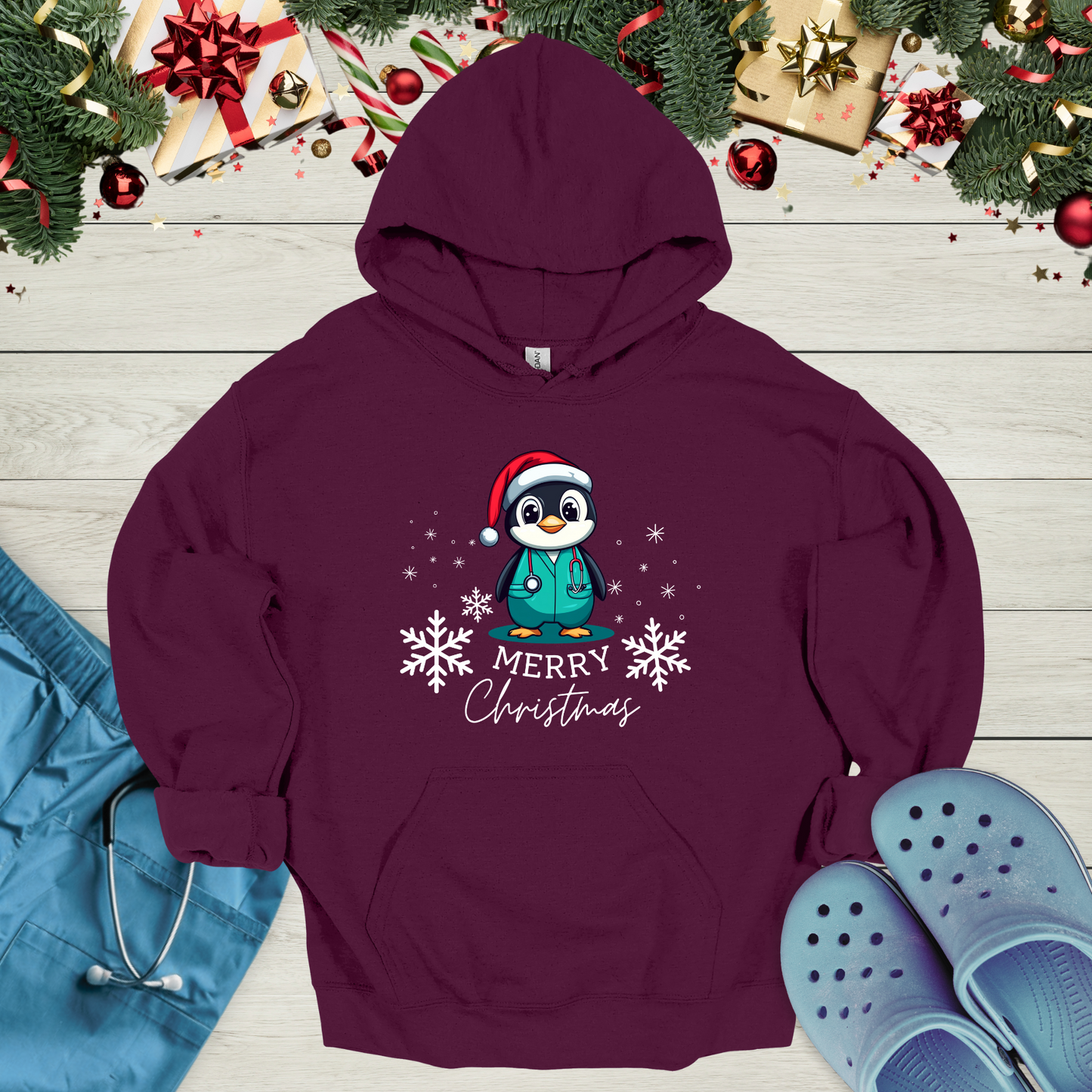 Christmas Penguin Hoodie