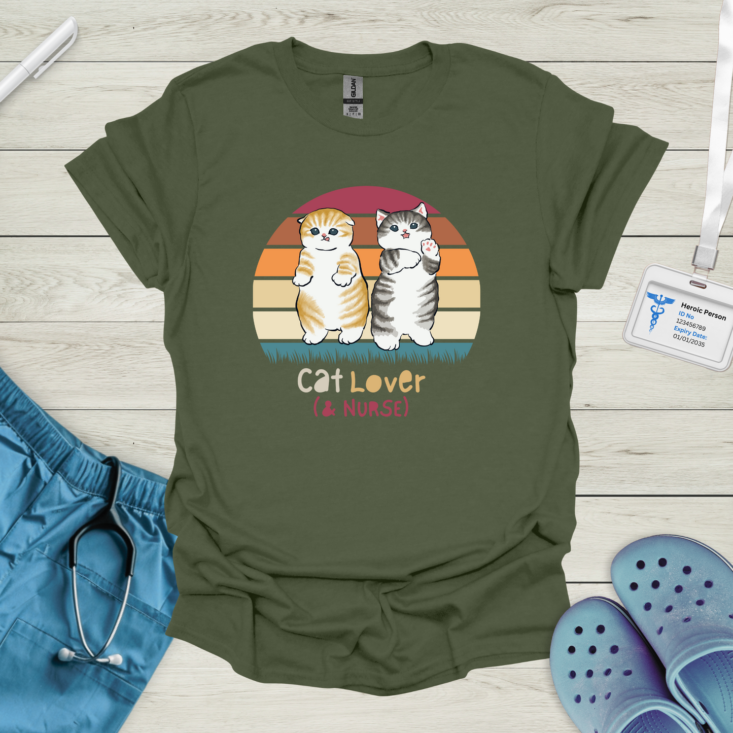 Cat Lover (& Nurse) T-Shirt