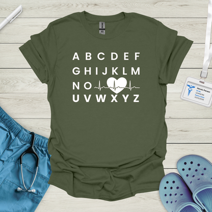 Alphabet ECG T-Shirt